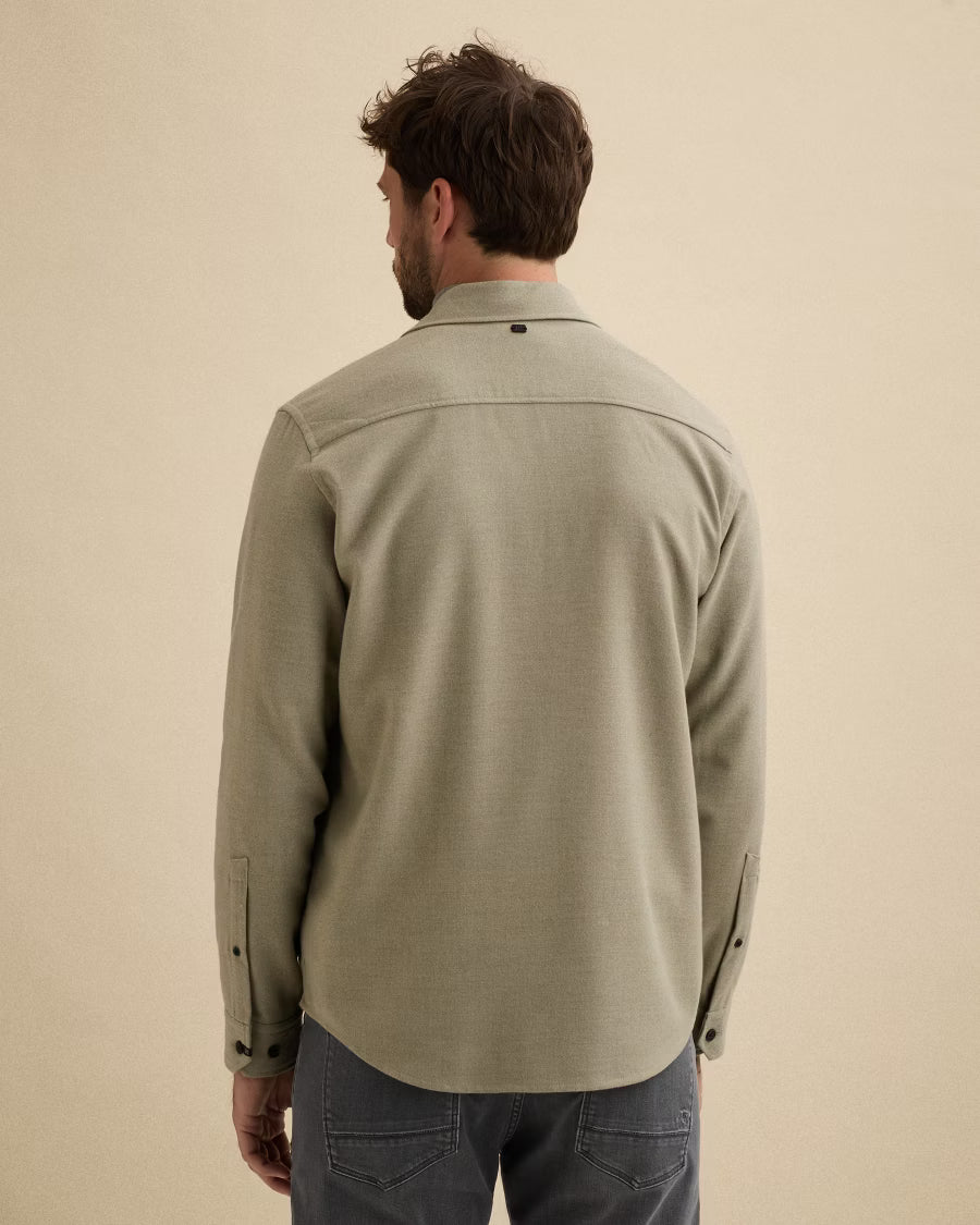 VANGUARD OVERSHIRT BRUSHED MELANGE TWILL FOREST FOG