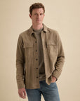VANGUARD OVERSHIRT SUEDE SHIRT JACKET GREIGE