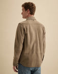 VANGUARD OVERSHIRT SUEDE SHIRT JACKET GREIGE