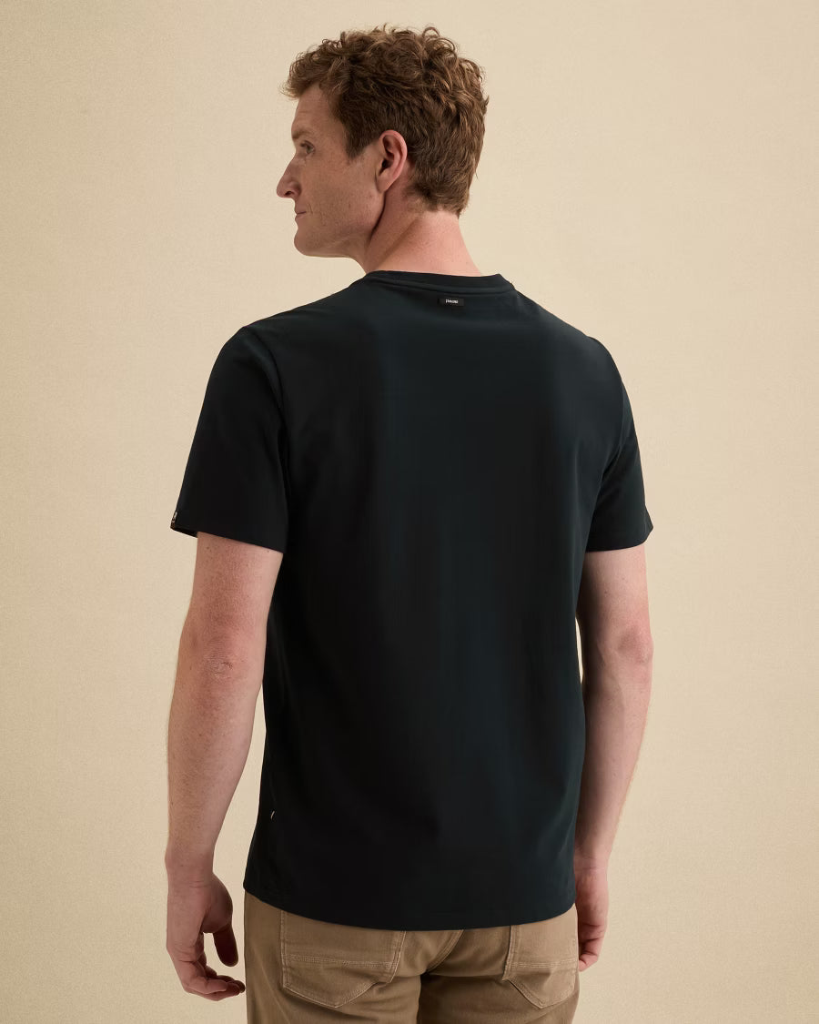VANGUARD T-SHIRT R-NECK COTTON ELASTAN JERSEY SKY CAPTAIN