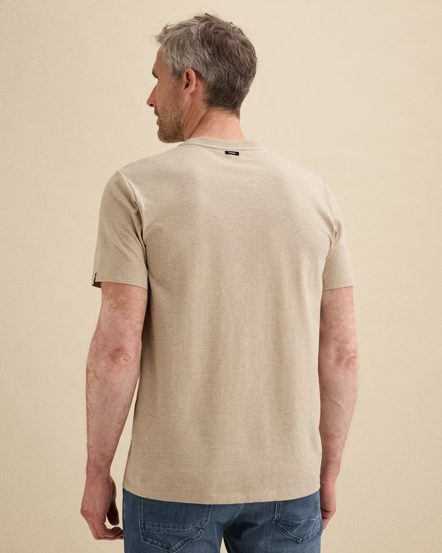 VANGUARD T-SHIRT R-NECK COTTON ELASTAN JERSEY STRETCH SILVER LINING