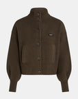 PENN&INK N.Y VEST RIB JACKET CARDIGAN TABAC