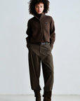 PENN&INK N.Y VEST RIB JACKET CARDIGAN TABAC