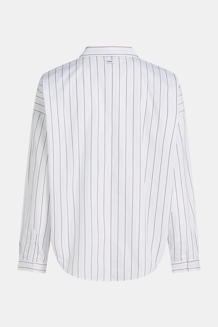 PENN&amp;INK N.Y BLOUSE AUBERGINE STRIPED