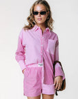 COLOURFUL REBEL BLOUSE TALIA STRIPE LIGHT PINK