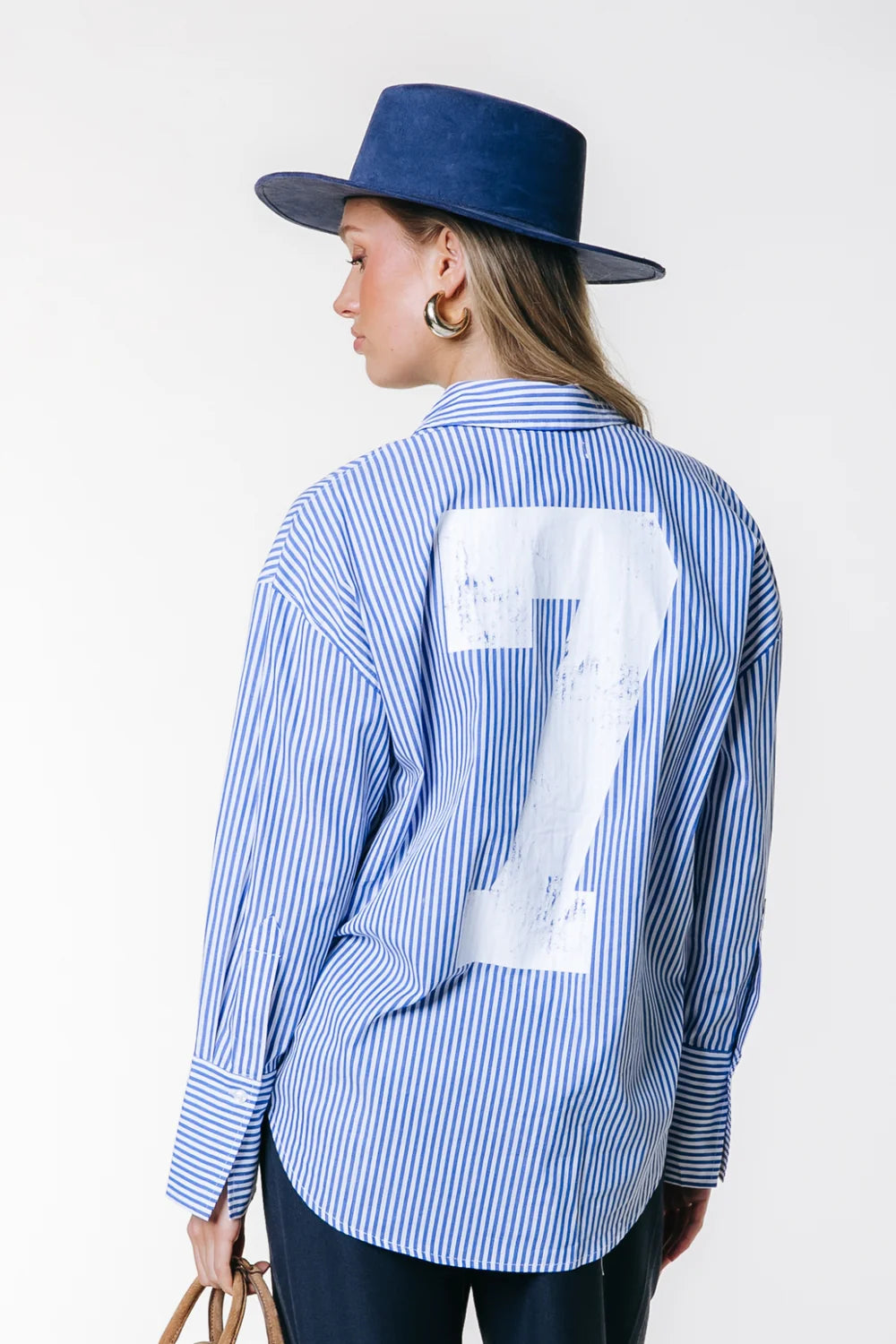 COLOURFUL REBEL BLOUSE TALIA STRIPED WHITE/BLUE