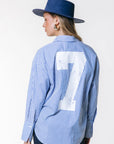 COLOURFUL REBEL BLOUSE TALIA STRIPED WHITE/BLUE