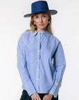 COLOURFUL REBEL BLOUSE TALIA STRIPED WHITE/BLUE
