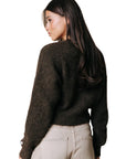 COLOURFUL REBEL VEST YARA KNITTED CARDIGAN BROWN
