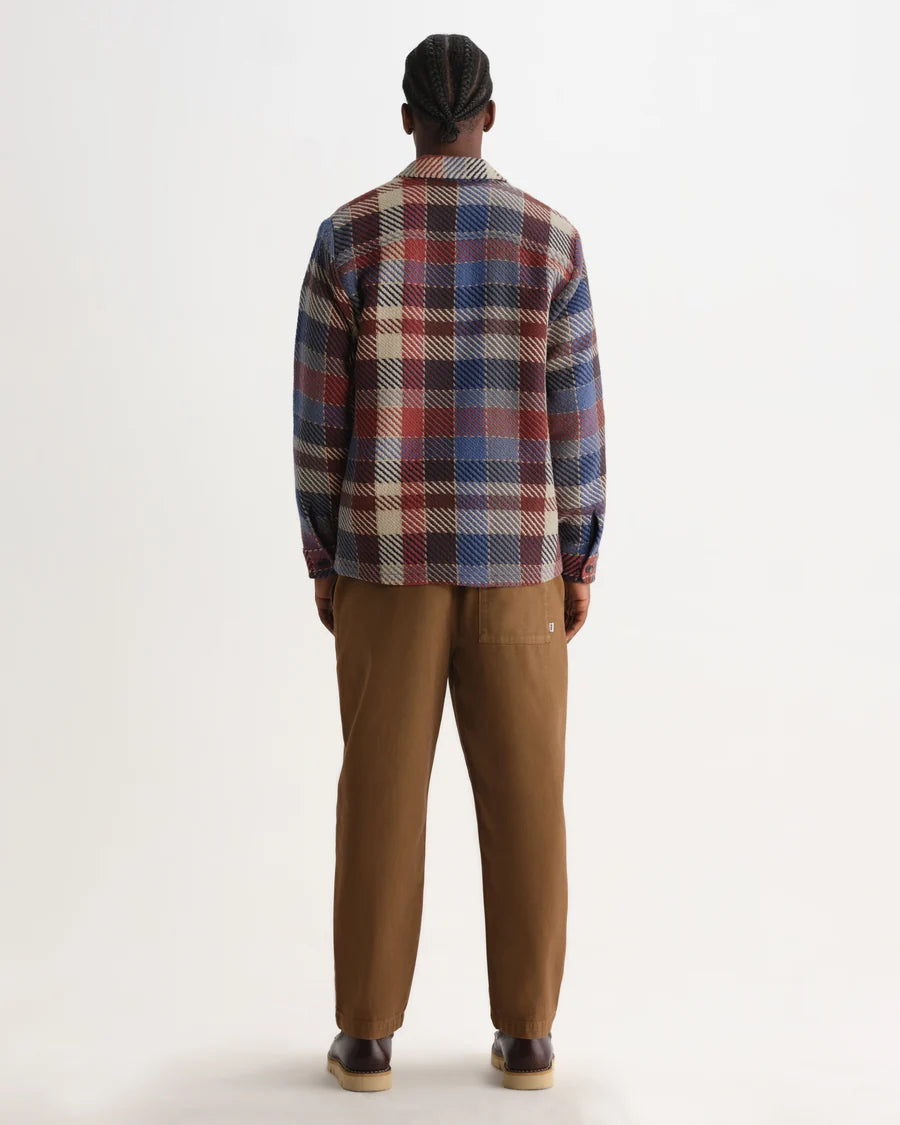 WAX LONDON OVERSHIRT WHITING PIKE CHECK RUST/MULTI