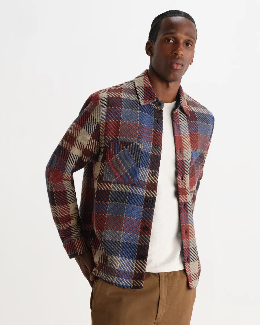 WAX LONDON OVERSHIRT WHITING PIKE CHECK RUST/MULTI