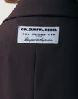 COLOURFUL REBEL BLAZER GEMMA CONTRAST SLEEVE BROWN