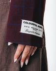 COLOURFUL REBEL BLAZER DOVA CHECK CROPPED RED