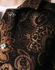 COLOURFUL REBEL JACK BENTE PAISLEY JACQUARD BOMBER JACKET BROWN