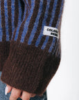 COLOURFUL REBEL PULLOVER LOU TWO TONE STRIPED KNITTED SWEATER MULTICOLOR