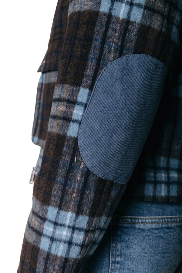 COLOURFUL REBEL JAS MALOU BRUSHED CHECK COACH JACKET MULTICOLOR
