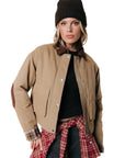 COLOURFUL REBEL JAS MALOU TWILL COACH JACKET CAMEL