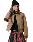 COLOURFUL REBEL JAS MALOU TWILL COACH JACKET CAMEL