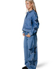 COLOURFUL REBEL JACK JO STAR WORKER JACKET MID BLUE DENIM