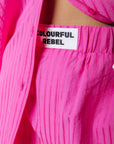 COLOURFUL REBEL SHORT LYN TONAL STRIPE BRIGHT PINK