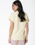 COLOURFUL REBEL T-SHIRT UNI LOGO BOXY TEE WARM YELLOW