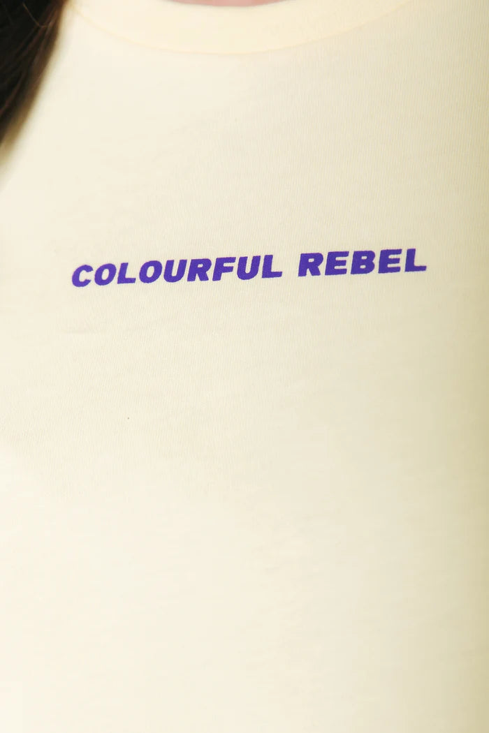 COLOURFUL REBEL T-SHIRT UNI LOGO BOXY TEE WARM YELLOW