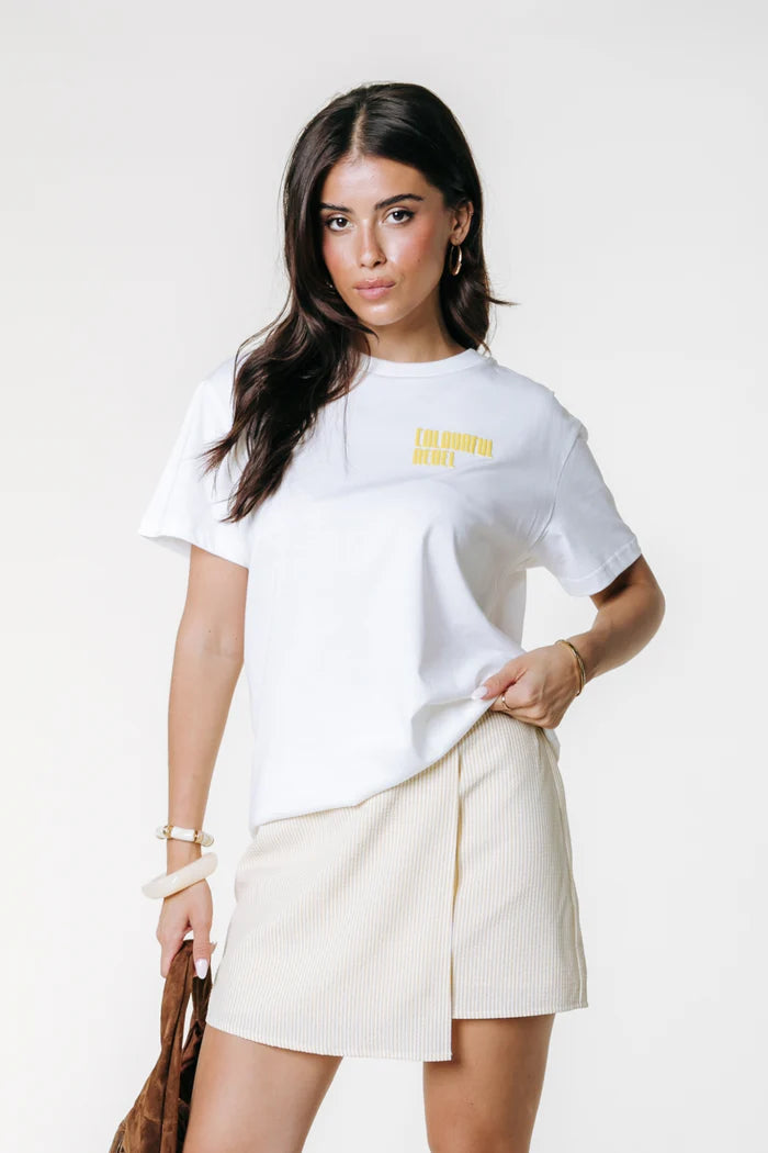 COLOURFUL REBEL T-SHIRT PEPPERS LOOSEFIT TEE STANDARD WHITE