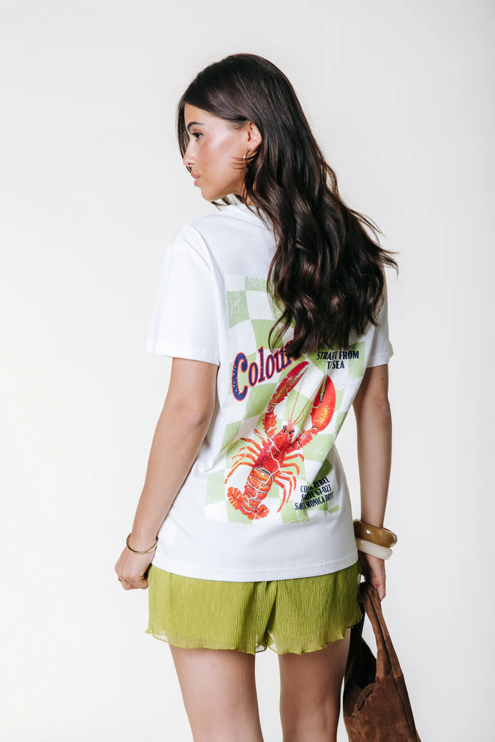 COLOURFUL REBEL T-SHIRT LOBSTER LOOSEFIT TEE STANDARD WHITE