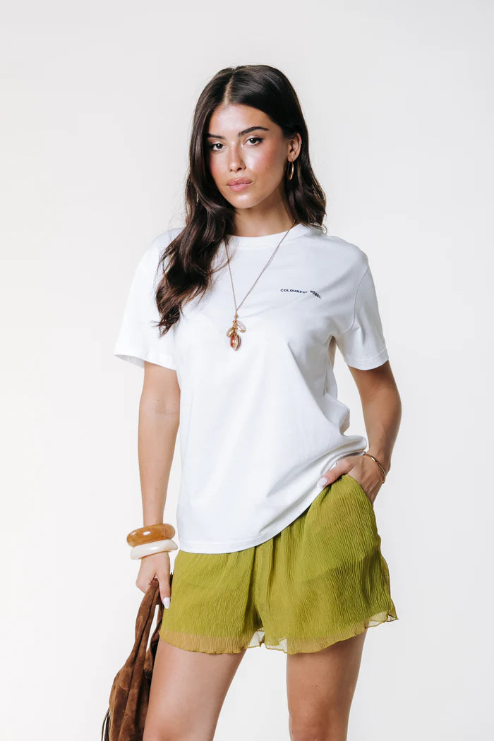 COLOURFUL REBEL T-SHIRT LOBSTER LOOSEFIT TEE STANDARD WHITE