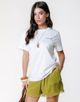 COLOURFUL REBEL T-SHIRT LOBSTER LOOSEFIT TEE STANDARD WHITE