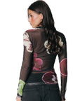 COLOURFUL REBEL TOP NEYO ORCHID MESH TURTLENECK MULTICOLOR