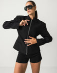 MAISON MÍARÉ BLAZER ZIPPER JACKET BLACK
