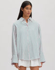 EDITED BLOUSE JURI SHIRT PINK/GREEN STRIPE