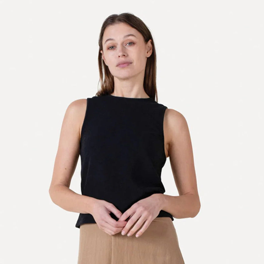 ANOTHER-LABEL TOP ABELIA BLACK