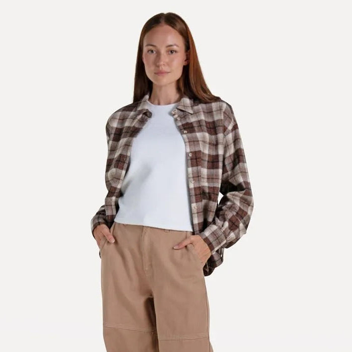 ANOTHER-LABEL BLOUSE ADRIENNE CHECK GINGER