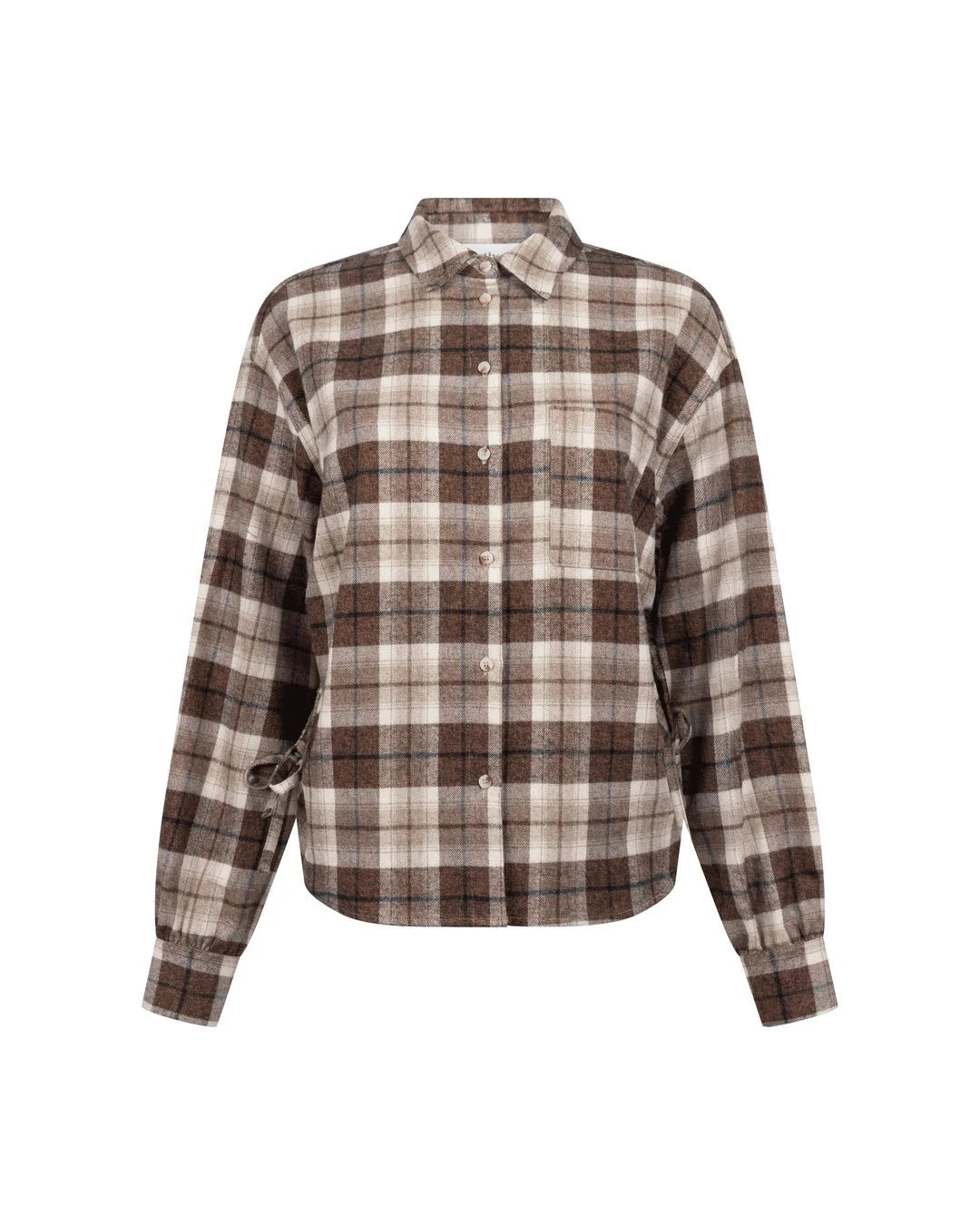 ANOTHER-LABEL BLOUSE ADRIENNE CHECK GINGER