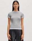 EDITED T-SHIRT DIMA LIGHTGREY/WHITE
