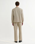 WAX LONDON OVERSHIRT ALDRED COTTON LINEN NATURAL