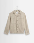 WAX LONDON OVERSHIRT ALDRED COTTON LINEN NATURAL