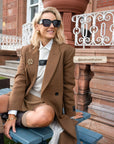 JOSH V JAS ANNIKA OVERSIZED COAT CHOCOLATE BROWN MELANGE