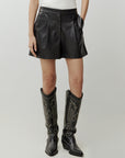 EDITED SHORT SILVIA PU BLACK