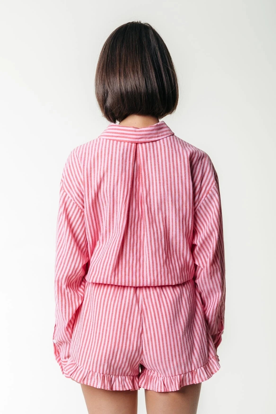 COLOURFUL REBEL BLOUSE TALIA STRIPED POPPY RED