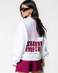 COLOURFUL REBEL SWEATER SUMMER SHELL DROPPED SHOULDER STANDARD WHITE