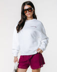 COLOURFUL REBEL SWEATER SUMMER SHELL DROPPED SHOULDER STANDARD WHITE