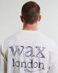 WAX LONDON T-SHIRT DEAN SS TEE SCRIBBLE TEXT OFF WHITE