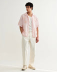WAX LONDON OVERHEMD DIDCOT SS SHIRT CHUNKY FLOWER PINK