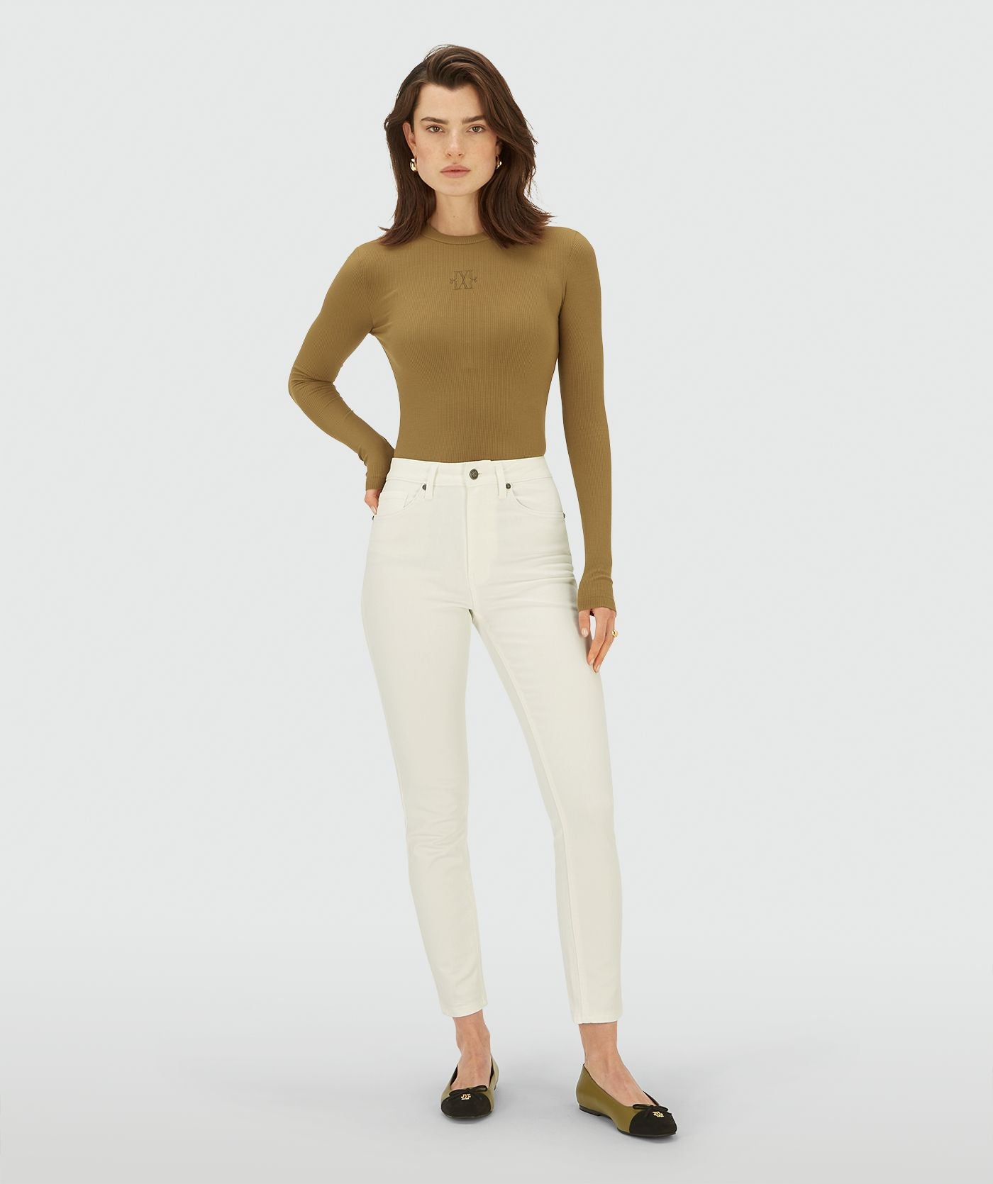 JOSH V JEANS DUNYA HIGH RISE SKINNY CREME WHITE