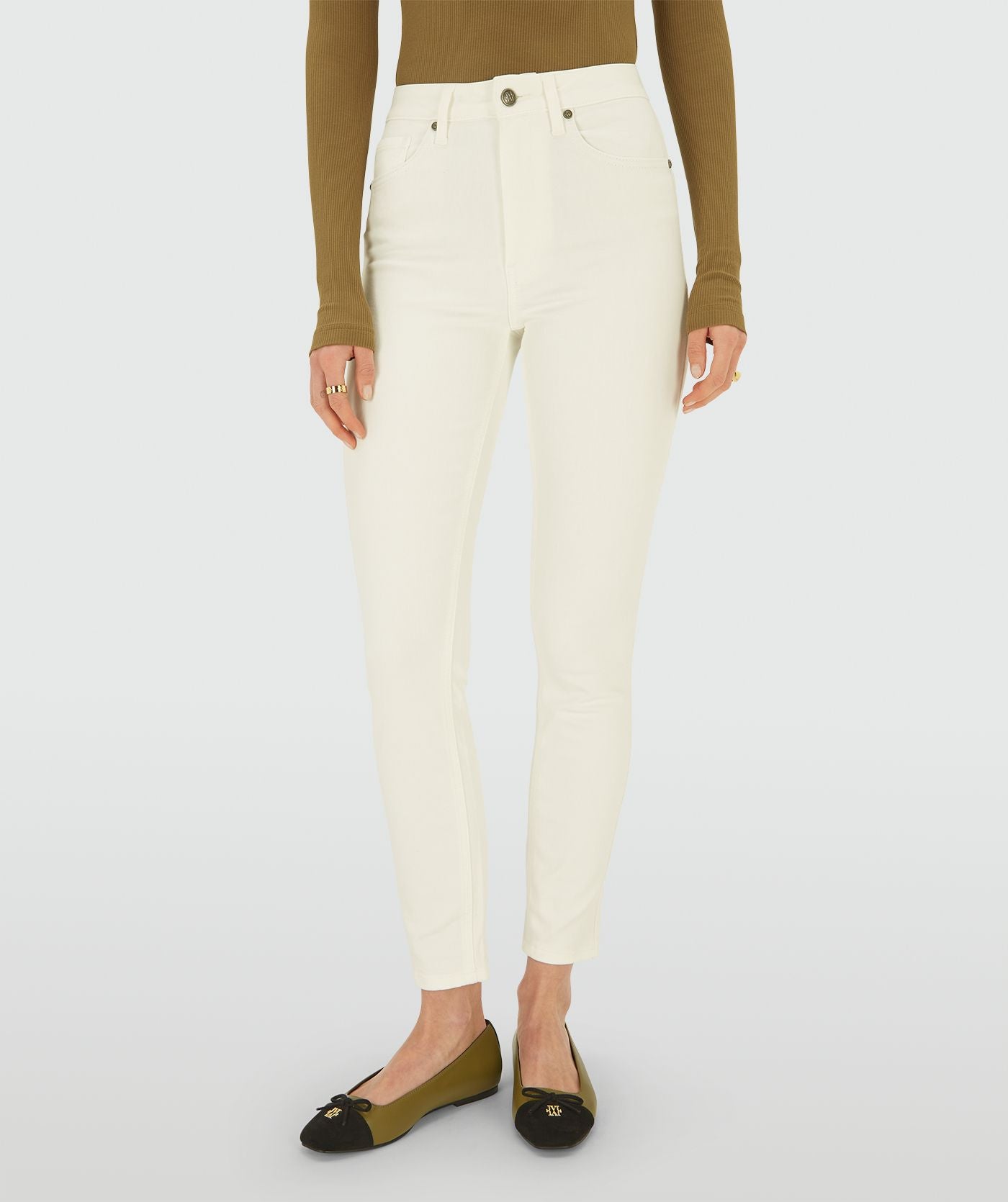 JOSH V JEANS DUNYA HIGH RISE SKINNY CREME WHITE