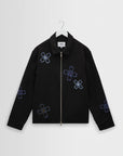 WAX LONDON JAS ELDON JACKET COTTON TWILL FLORAL BLACK