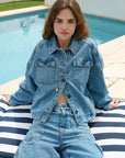 ANOTHER-LABEL JACK ENORA DENIM JACKET LIGHT BLUE